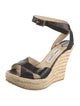 Jimmy Choo Leather Colorblock Pattern Espadrilles