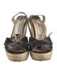 Jimmy Choo Leather Colorblock Pattern Espadrilles
