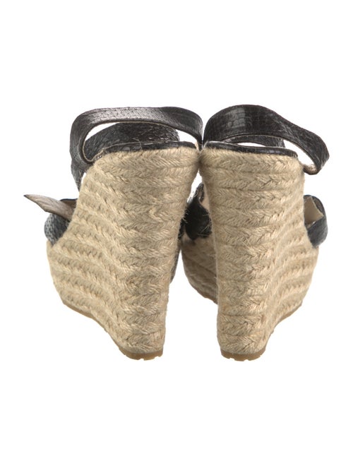 Jimmy Choo Leather Colorblock Pattern Espadrilles