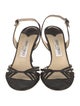 Jimmy Choo Satin Cutout Accent Slingback Sandals