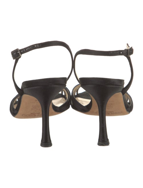 Jimmy Choo Satin Cutout Accent Slingback Sandals