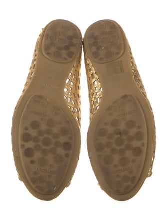 Jimmy Choo Leather Lasercut Accents Ballet Flats