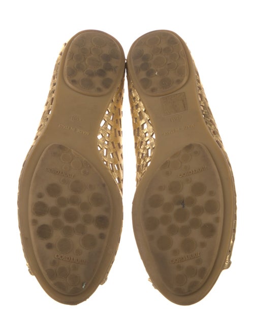 Jimmy Choo Leather Lasercut Accents Ballet Flats