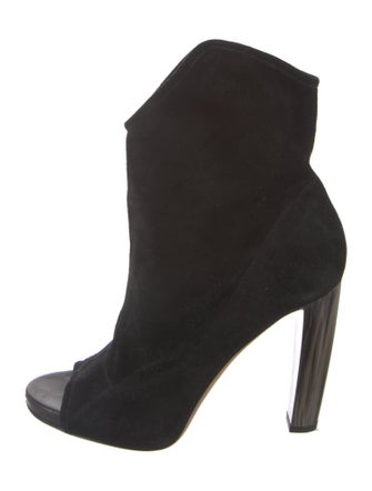 Jimmy Choo Suede Whipstitch Trim Boots