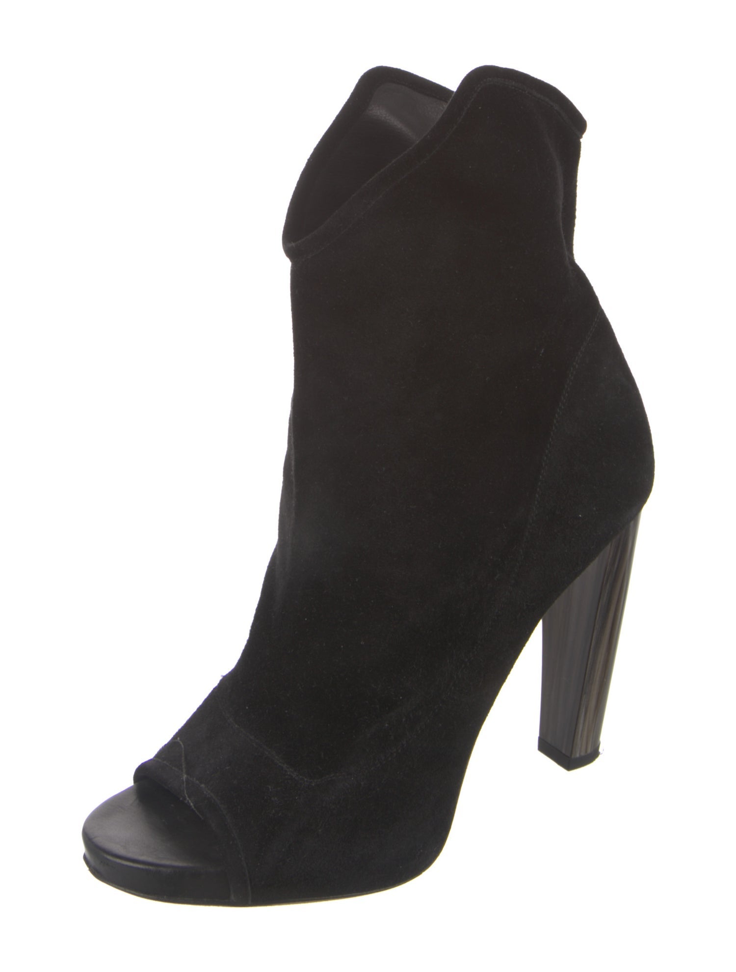 Jimmy Choo Suede Whipstitch Trim Boots