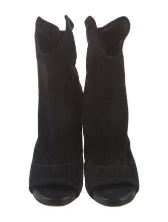 Jimmy Choo Suede Whipstitch Trim Boots