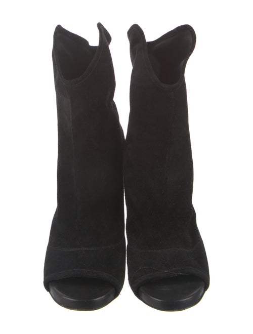 Jimmy Choo Suede Whipstitch Trim Boots