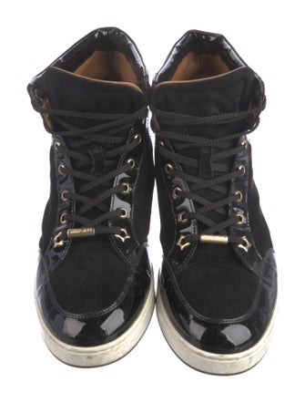 Jimmy Choo Suede Wedge Sneakers