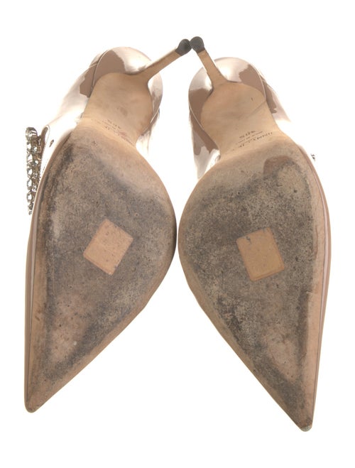 Jimmy Choo Patent Leather Crystal Embellishments Mules