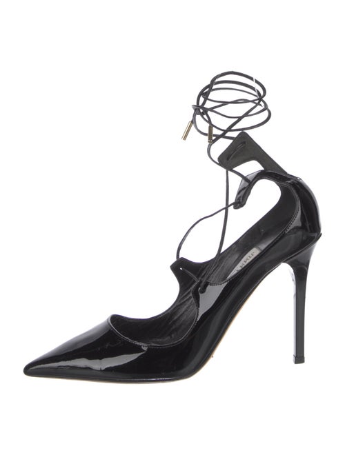 Jimmy Choo Patent Leather Leather Trim Embellishment Pumps