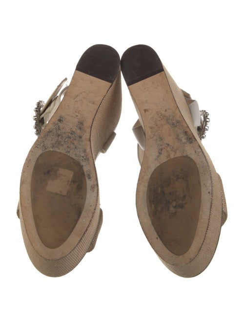 Jimmy Choo Faux Pearl Accents Leather Espadrilles