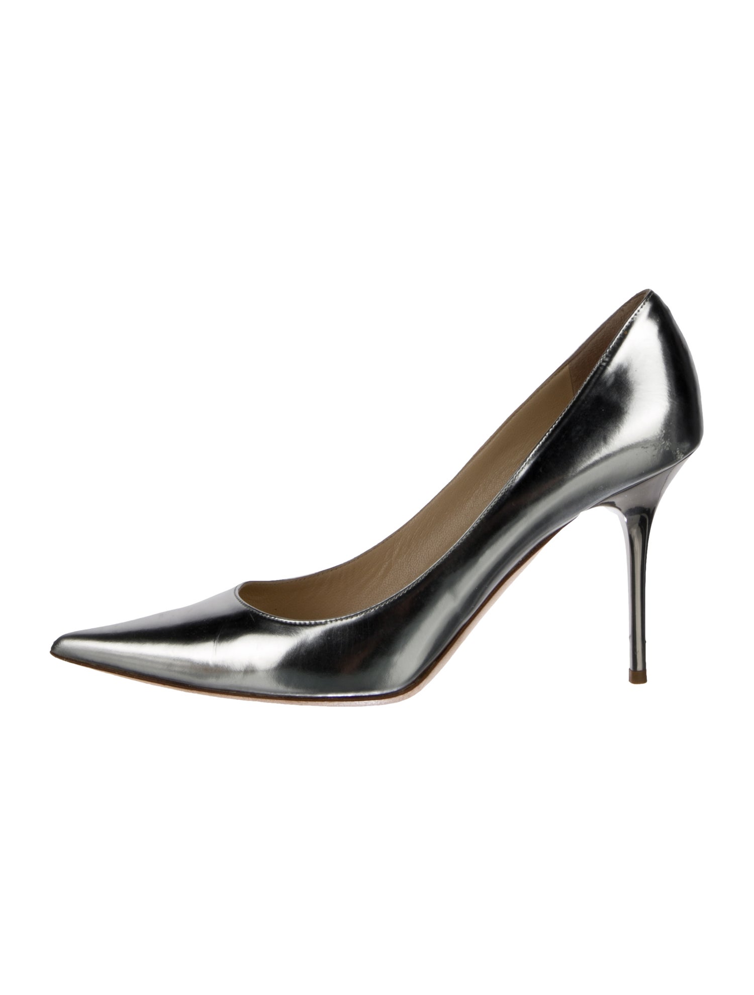 Jimmy Choo Patent Leather Leather Trim Embellishment Pumps
