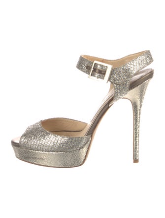 Jimmy Choo Glitter Glitter Accents Sandals
