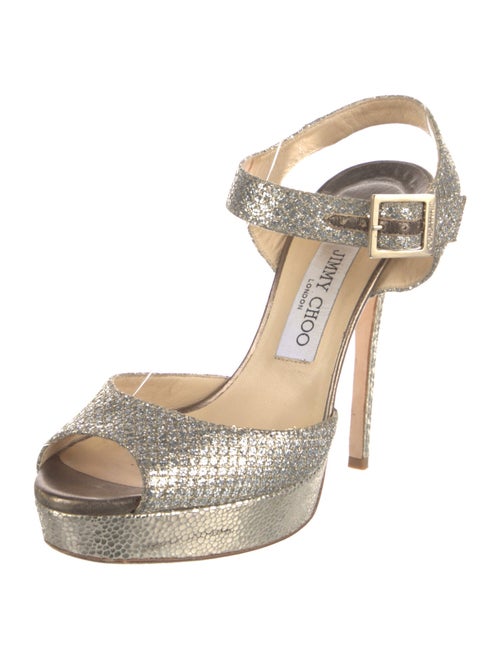 Jimmy Choo Glitter Glitter Accents Sandals