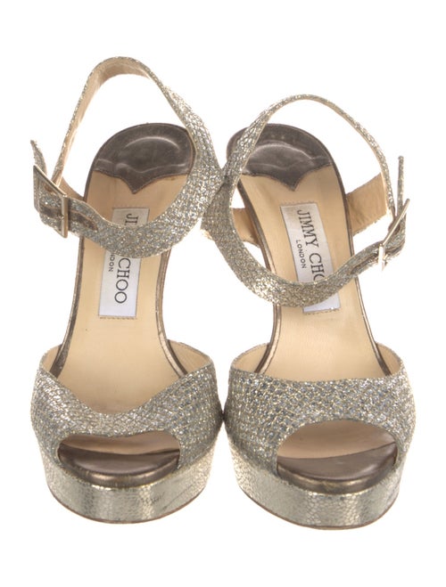 Jimmy Choo Glitter Glitter Accents Sandals
