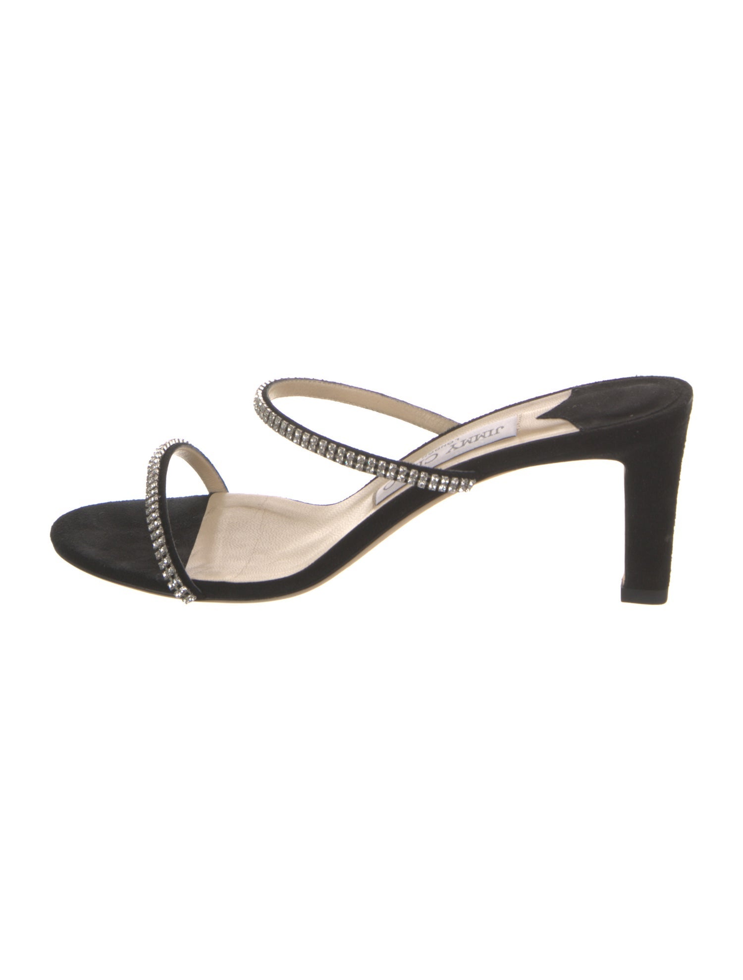 Jimmy Choo Suede Crystal Embellishments Sandals