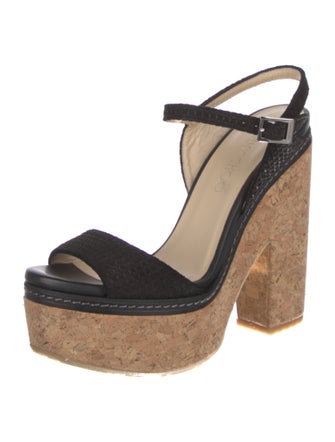 Jimmy Choo Suede Colorblock Pattern Slingback Pumps