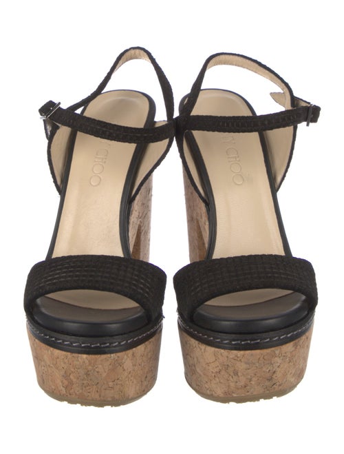 Jimmy Choo Suede Colorblock Pattern Slingback Pumps