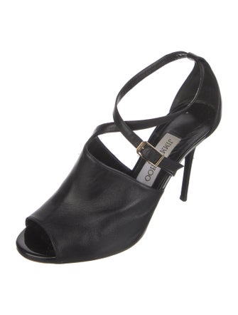 Jimmy Choo Leather T-Strap Pumps