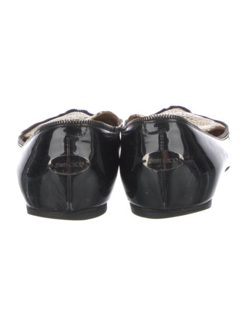 Jimmy Choo Patent Leather Colorblock Pattern Flats