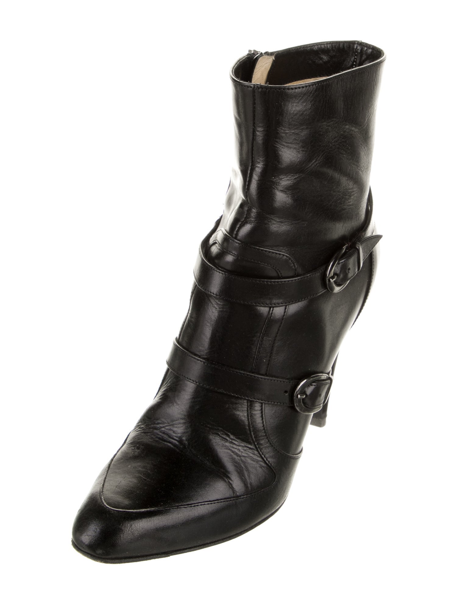 Jimmy Choo Leather Moto Boots