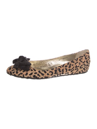 Jimmy Choo Suede Animal Print Ballet Flats