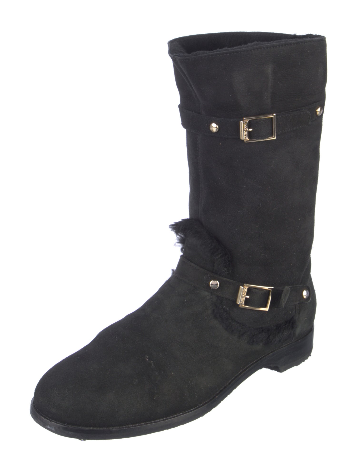 Jimmy Choo Moto Suede Moto Boots