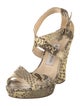 Jimmy Choo Snakeskin Animal Print Espadrilles