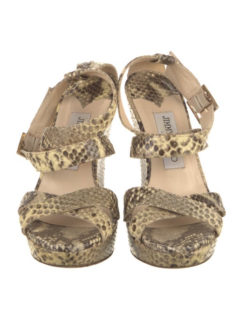 Jimmy Choo Snakeskin Animal Print Espadrilles