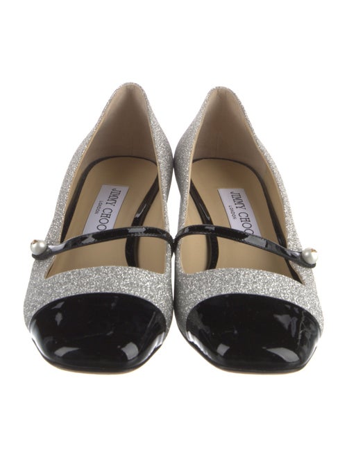 Jimmy Choo Glitter Colorblock Pattern Pumps