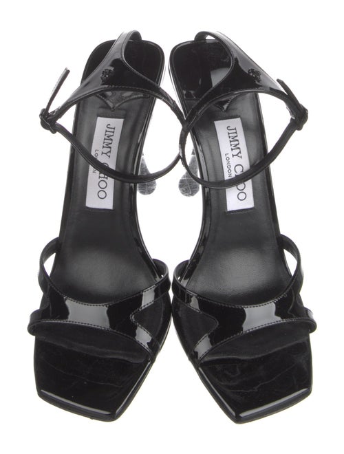 Jimmy Choo Patent Leather Cutout Accent Sandals