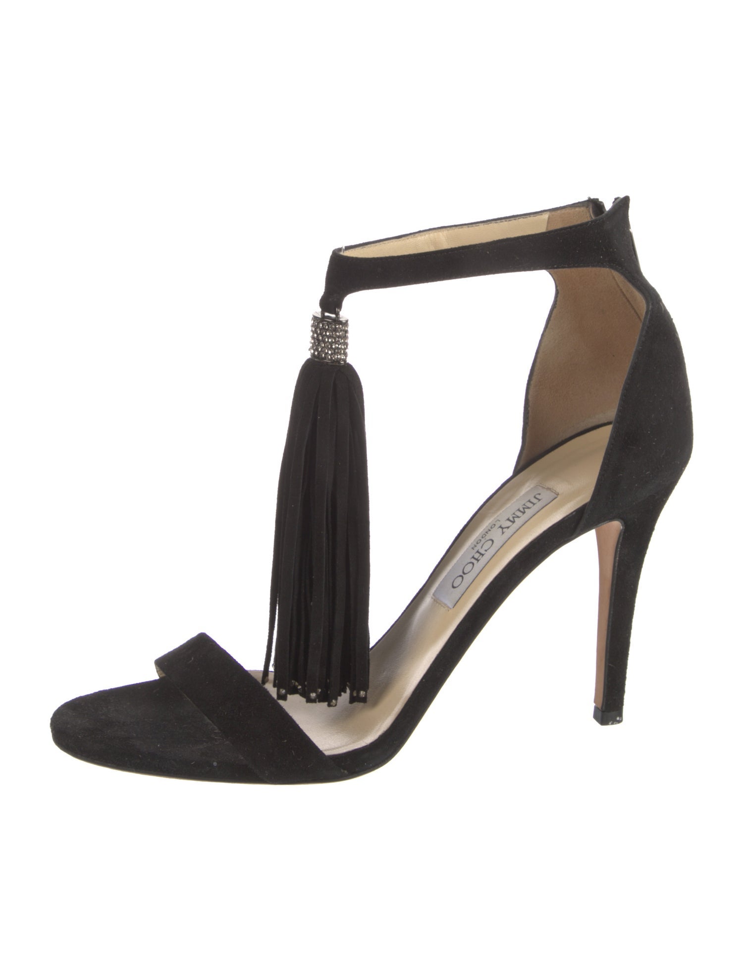 Jimmy Choo Suede Tassel Accents Sandals