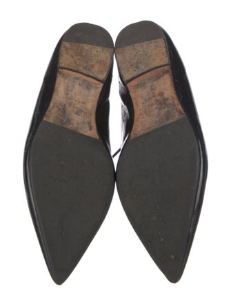 Jimmy Choo Patent Leather Bow Accents Mary Jane Flats