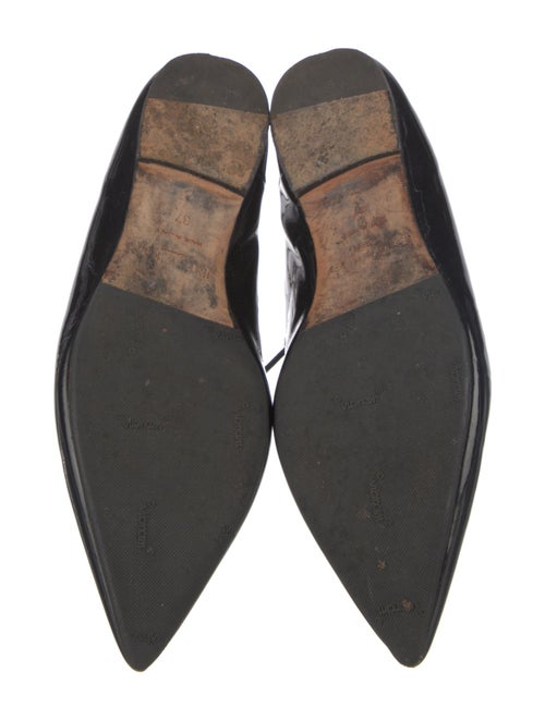 Jimmy Choo Patent Leather Bow Accents Mary Jane Flats