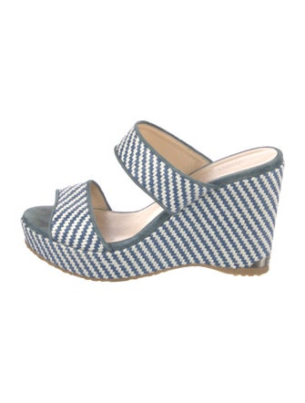 Jimmy Choo Raffia Striped Slides