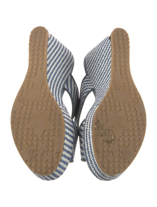Jimmy Choo Raffia Striped Slides