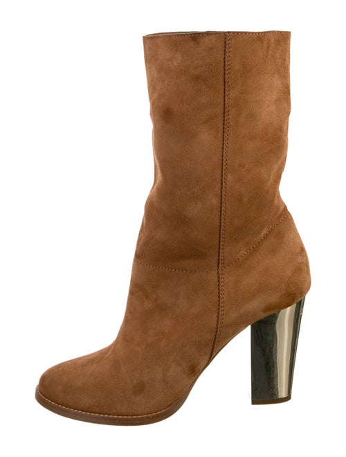 Jimmy Choo Suede Colorblock Pattern Boots