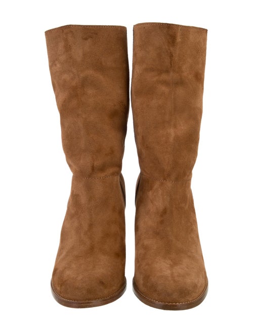 Jimmy Choo Suede Colorblock Pattern Boots