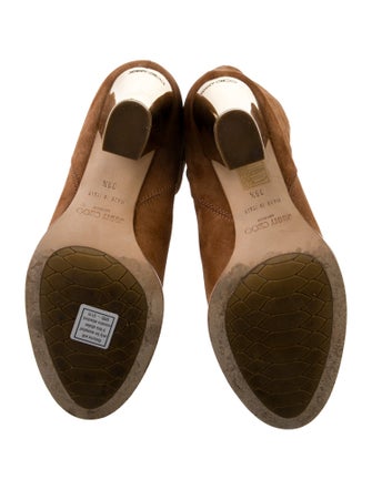 Jimmy Choo Suede Colorblock Pattern Boots