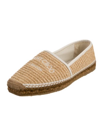 Jimmy Choo Raffia Graphic Print Espadrilles