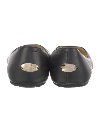 Jimmy Choo Leather Colorblock Pattern Ballet Flats