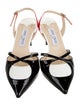 Jimmy Choo Patent Leather Colorblock Pattern Slingback Pumps
