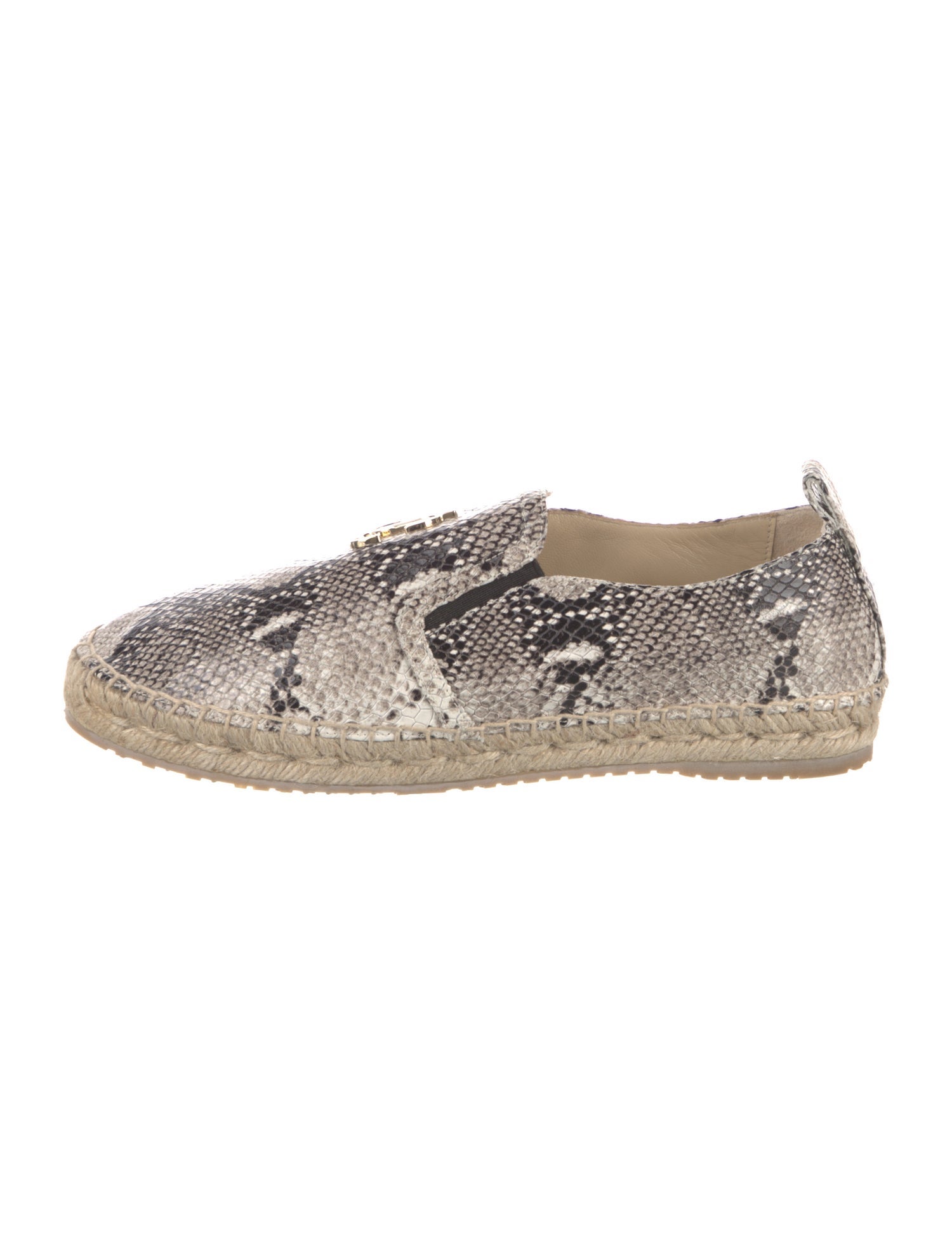 Jimmy Choo Leather Animal Print Espadrilles