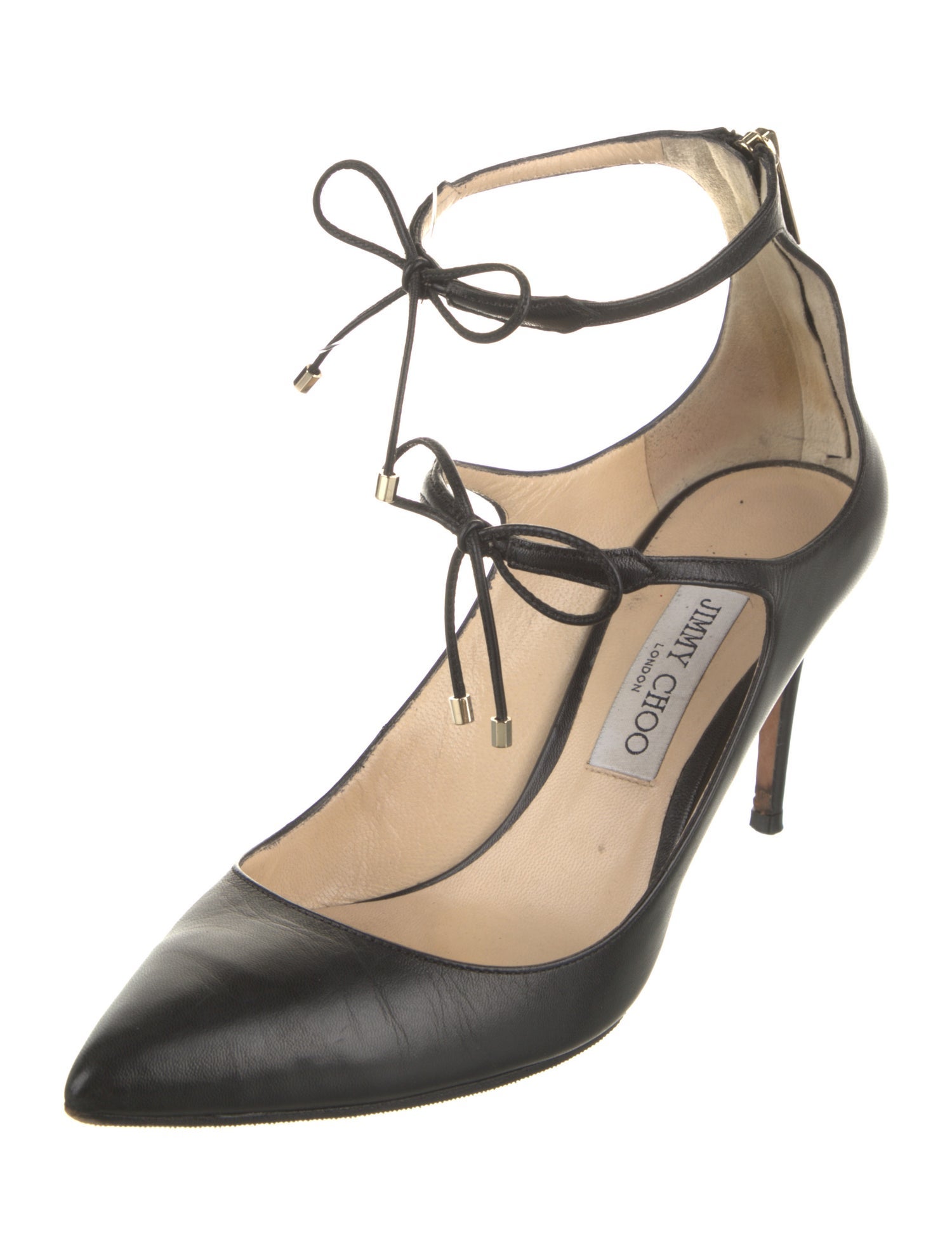 Jimmy Choo Leather Bow Accents Pumps