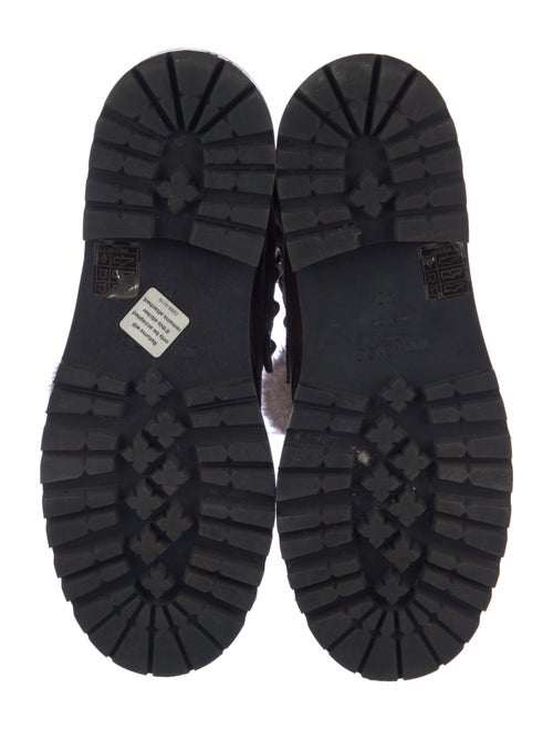 Jimmy Choo Suede Pom-Pom Embellishments Combat Boots