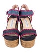 Jimmy Choo Suede Colorblock Pattern Espadrilles