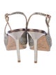 Jimmy Choo Glitter Plaid Print Slingback Sandals