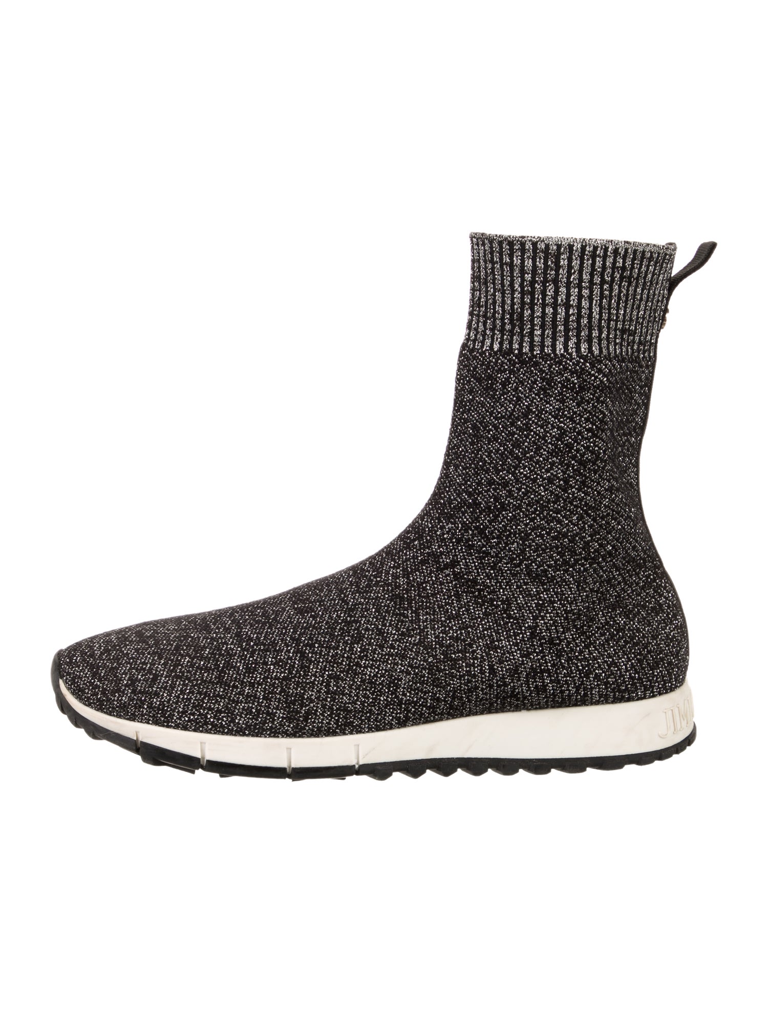 Jimmy Choo Glitter Accents Sock Sneakers