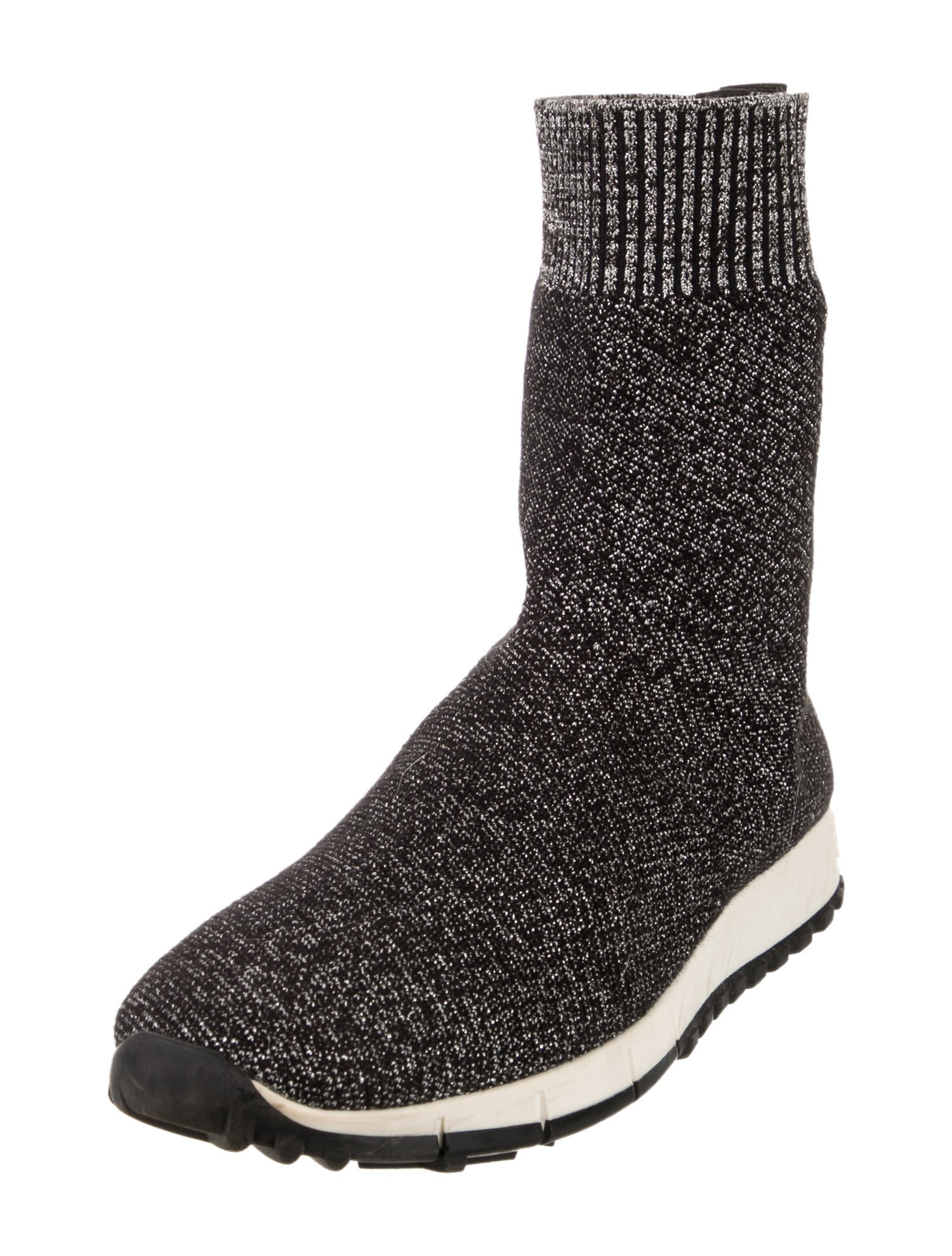 Jimmy Choo Glitter Accents Sock Sneakers