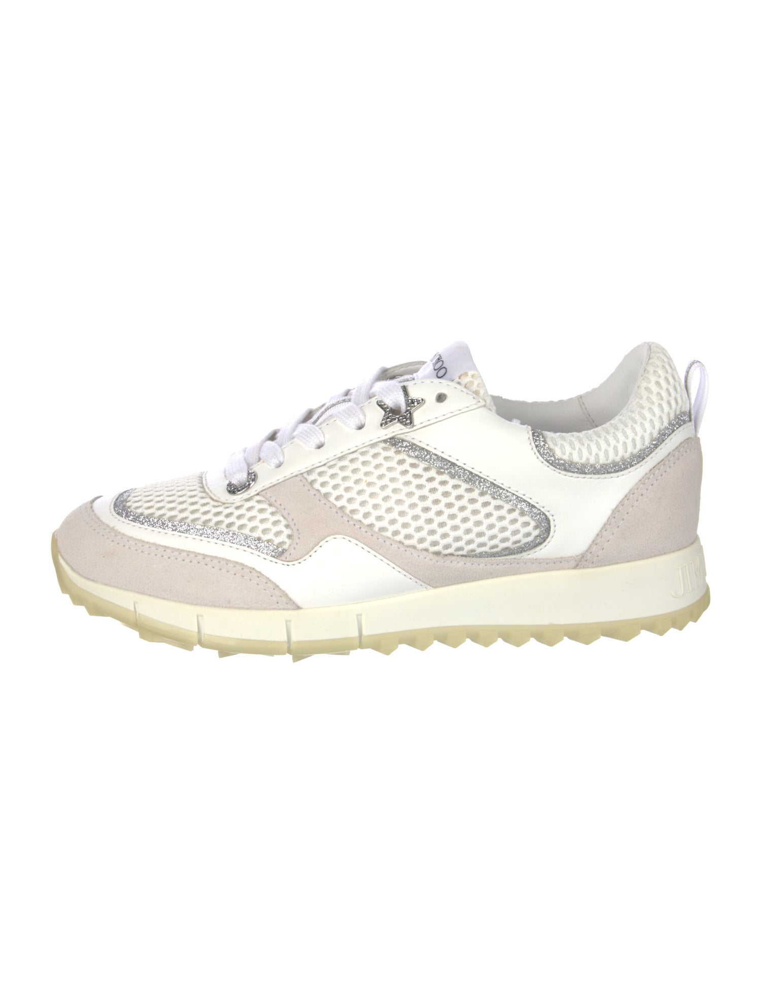 Jimmy Choo Suede Mesh Accents Sneakers